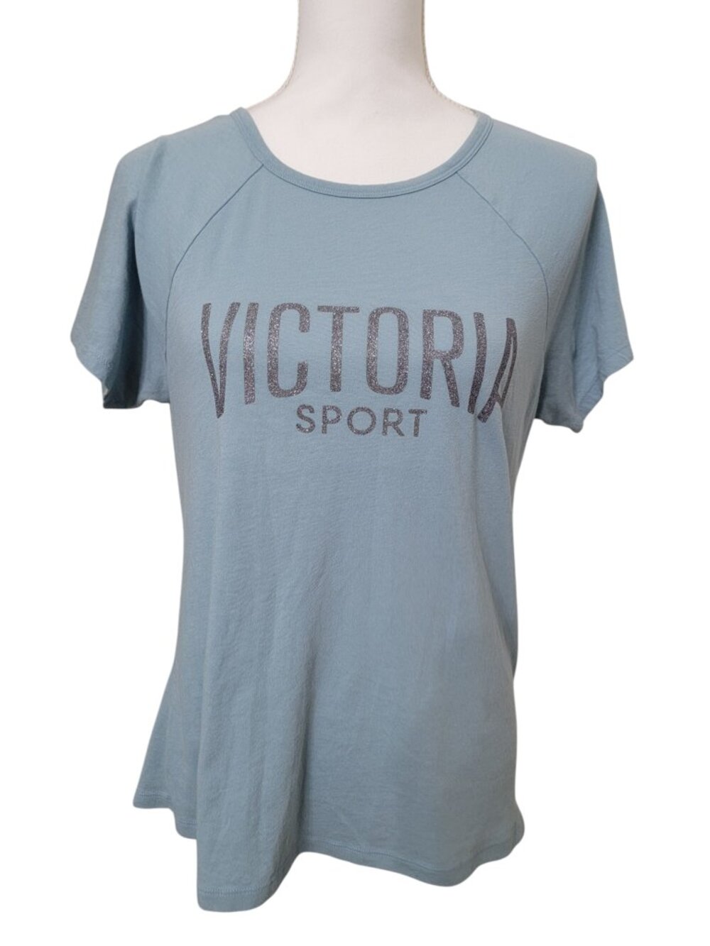 Victoria's Secret Victoria Sport Size S Dusty Blue Open Back Workout Tee